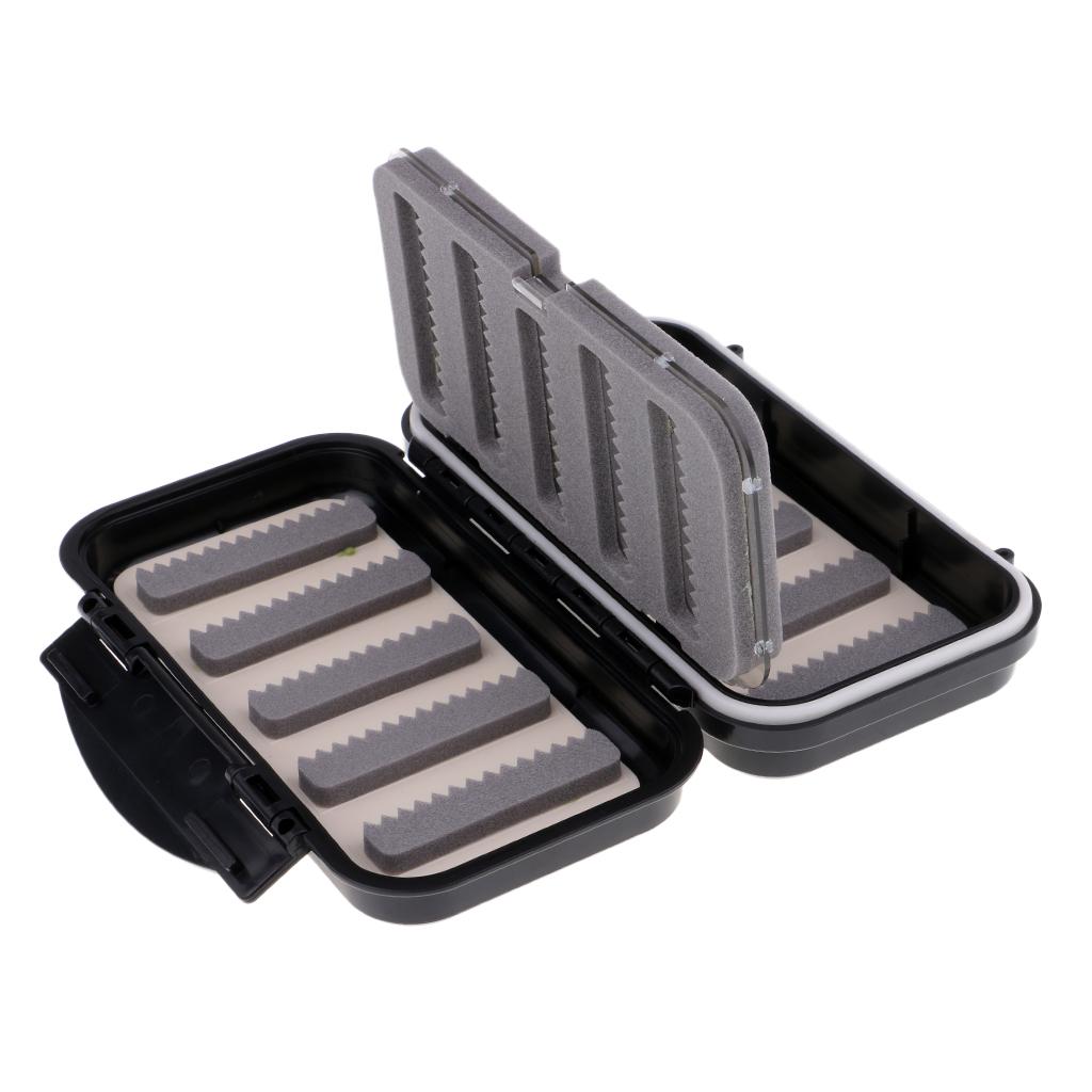 Waterproof Fly Box Fly Fishing Hook Jig Storage Case Slit Foam Waterproof S