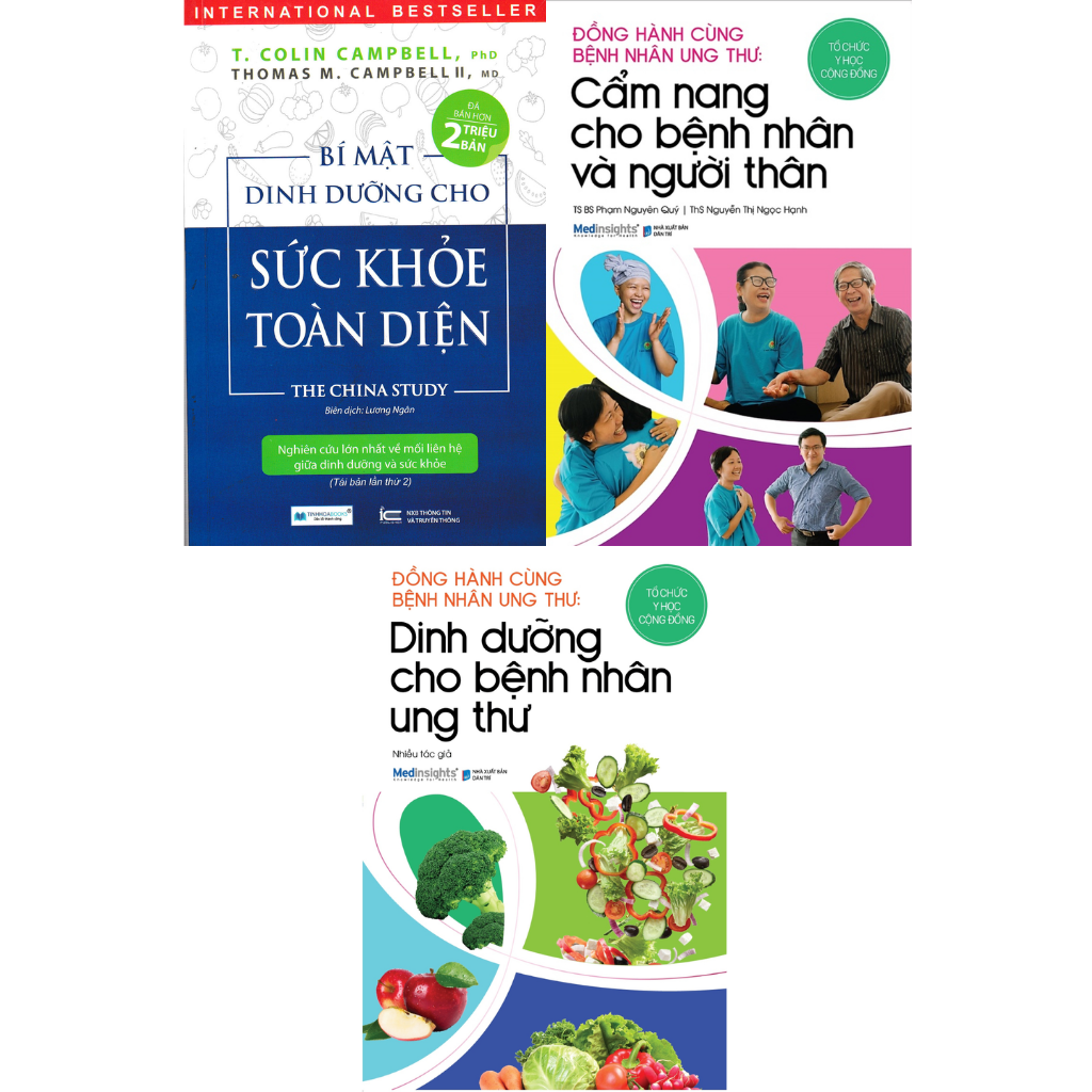Combo Bí Mật Dinh Dưỡng Cho Sức Khỏe Toàn Diện + Đồng Hành Cùng Bệnh Nhân Ung Thư - Cẩm Nang Cho Bệnh Nhân Và Người Thân + Dinh Dưỡng Cho Bệnh Nhân Ung Thư