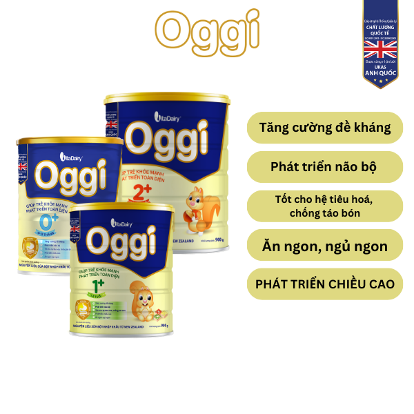 Sữa bột Oggi 0+ 400g giúp bé khỏe mạnh, phát triển toàn diện - VitaDairy