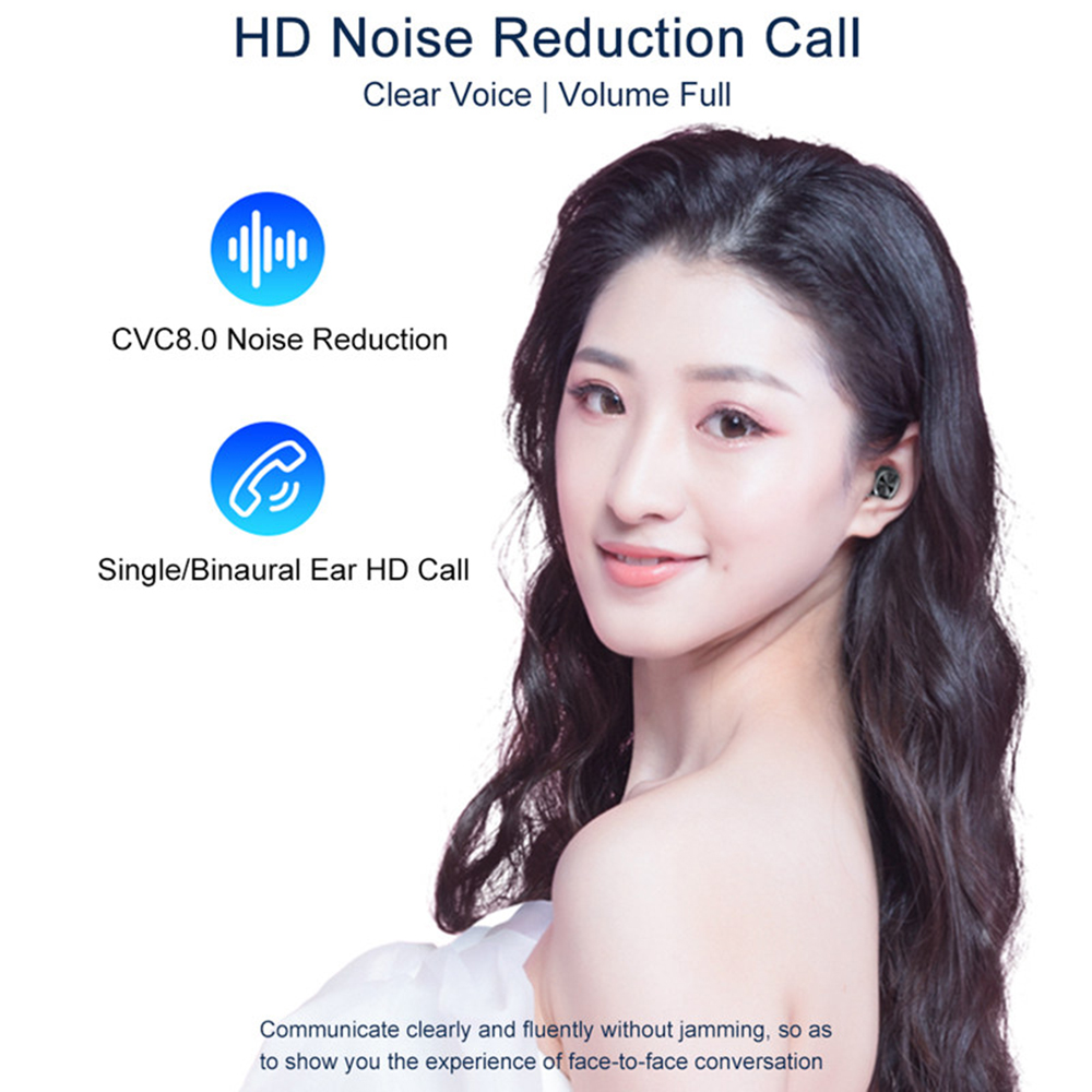 Tai Nghe Nhét Tai Không Dây TWS Bluetooth 5.0 Với Mic Nhấc Tai Nghe Ghép Nối Tự Động