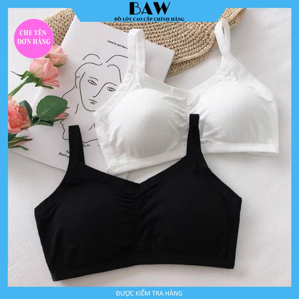 Áo Ngực Bra 3 dây cotton có đệm mặc thoáng mát thương hiêu BAW mã AN18