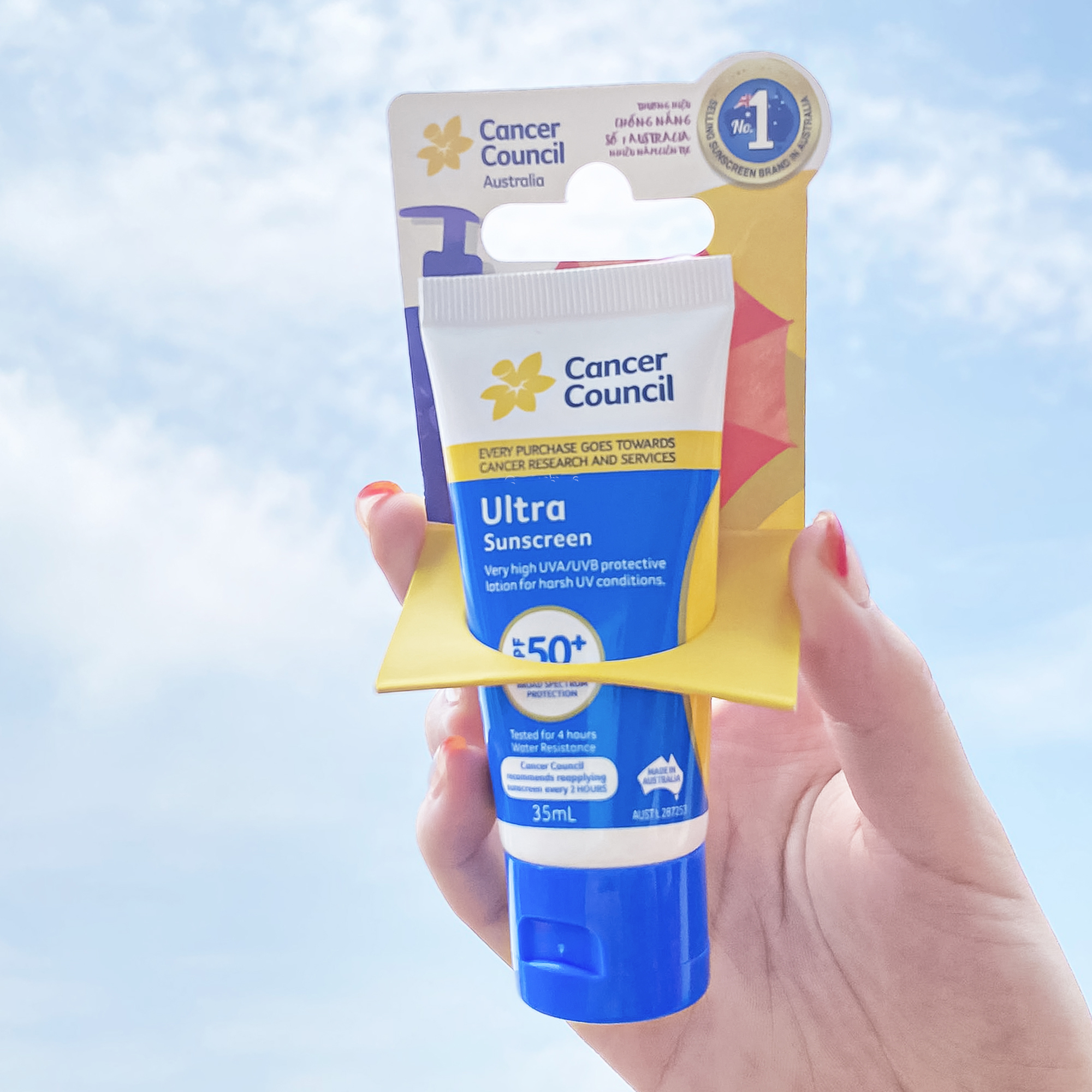 Kem Chống Nắng Cancer Council Ultra Sunscreen SPF 50+ 35ml