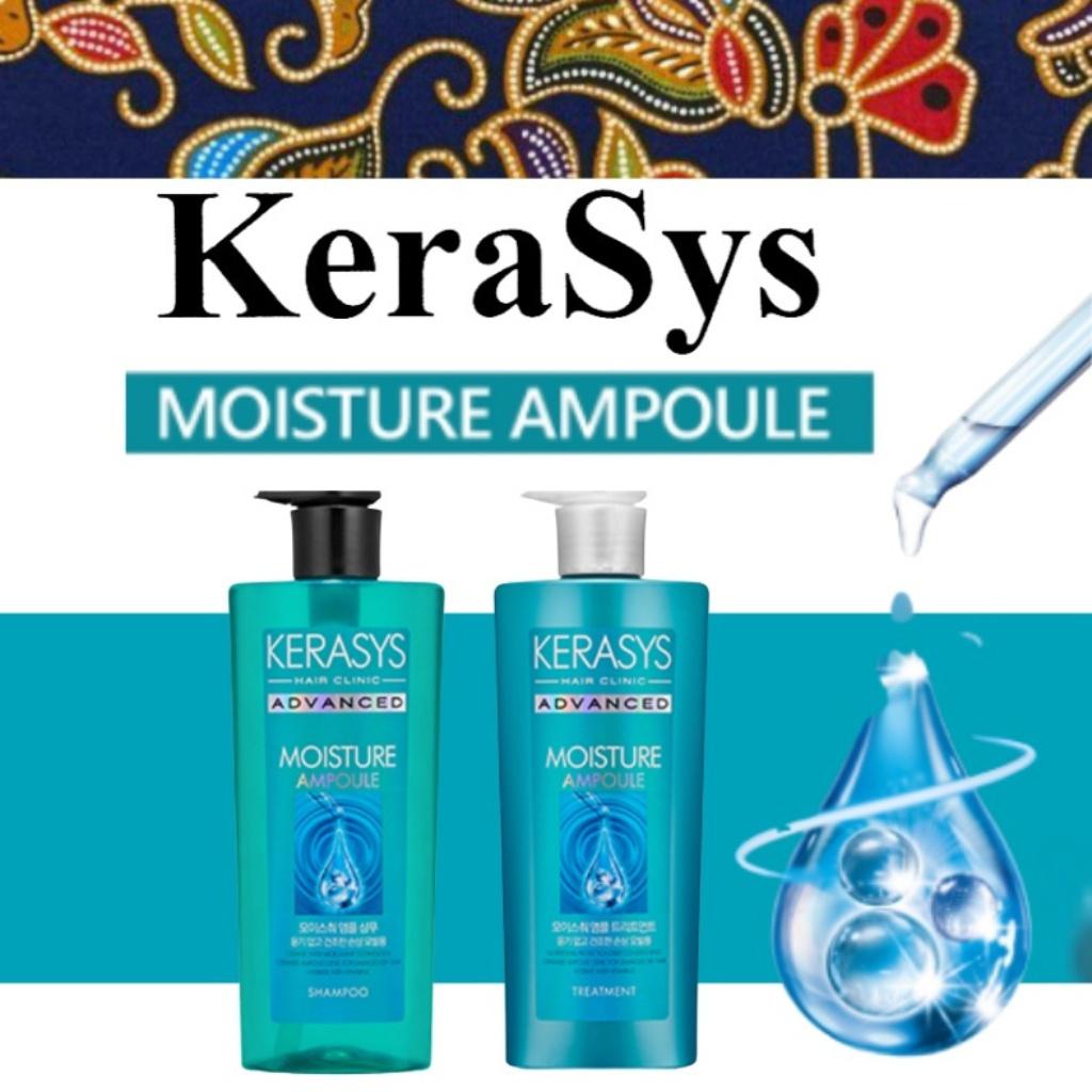 Bộ dầu gội và dầu xả KERASYS ADVANCED Moisture Ampoule dưỡng ẩm chuyên sâu giúp cải thiện tóc khô, xoăn, hư tổn