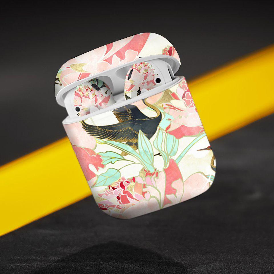 Miếng dán skin cho AirPods in hình giả sơn mài - GSM146