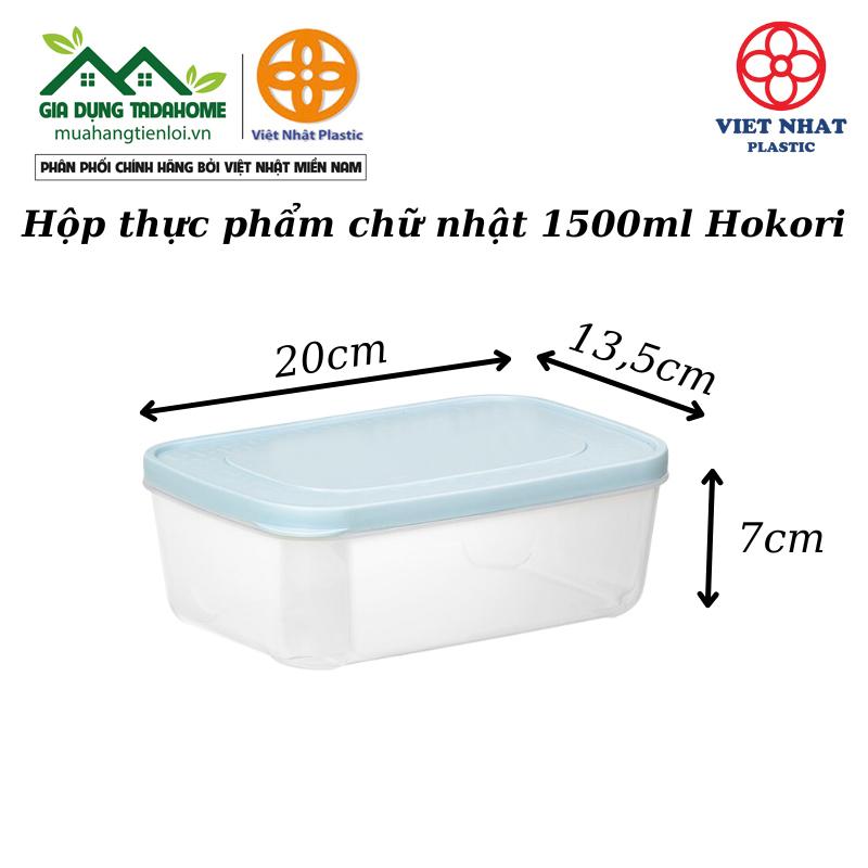 BỘ 3 HỘP THỰC PHẨM CHỮ NHẬT NẮP MỀM KÍN HƠI 750 VIỆT NHẬT HOKORI 6533 - TADAHOME