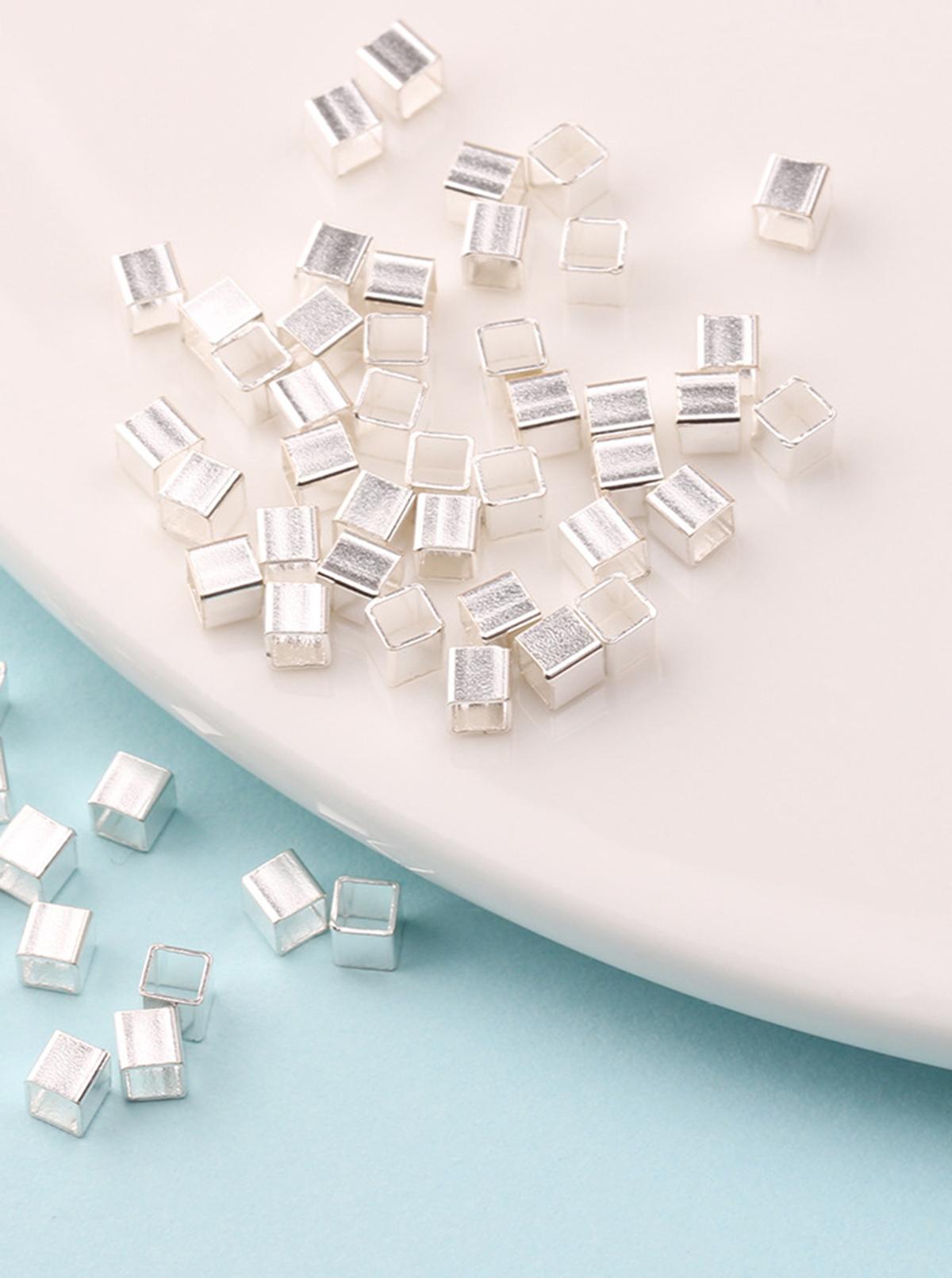Combo charm bạc tách hạt hình vuông - Ngọc Quý Gemstones