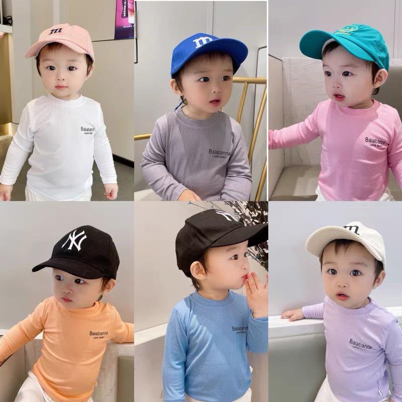 Áo giữ nhiệt dài tay in chữ love baby cho bé trai, bé gái cotton dày dặn phong cách Hàn Quốc