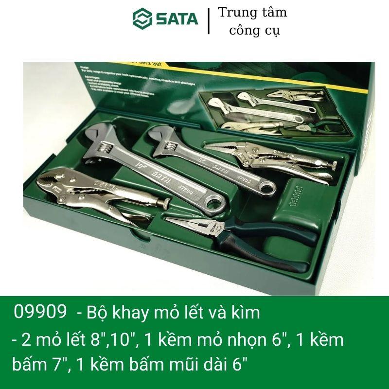 Bộ khay mỏ lết & kìm 5 chi tiết SATA 09909