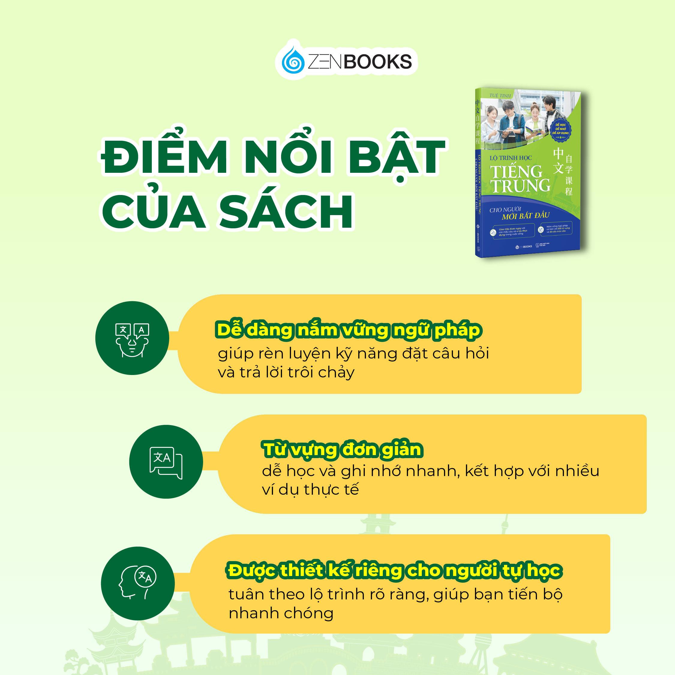 Sách - Lộ Trình Học Tiếng Trung Cho Người Mới Bắt Đầu - Dễ Học Dễ Nhớ Dễ Áp Dụng