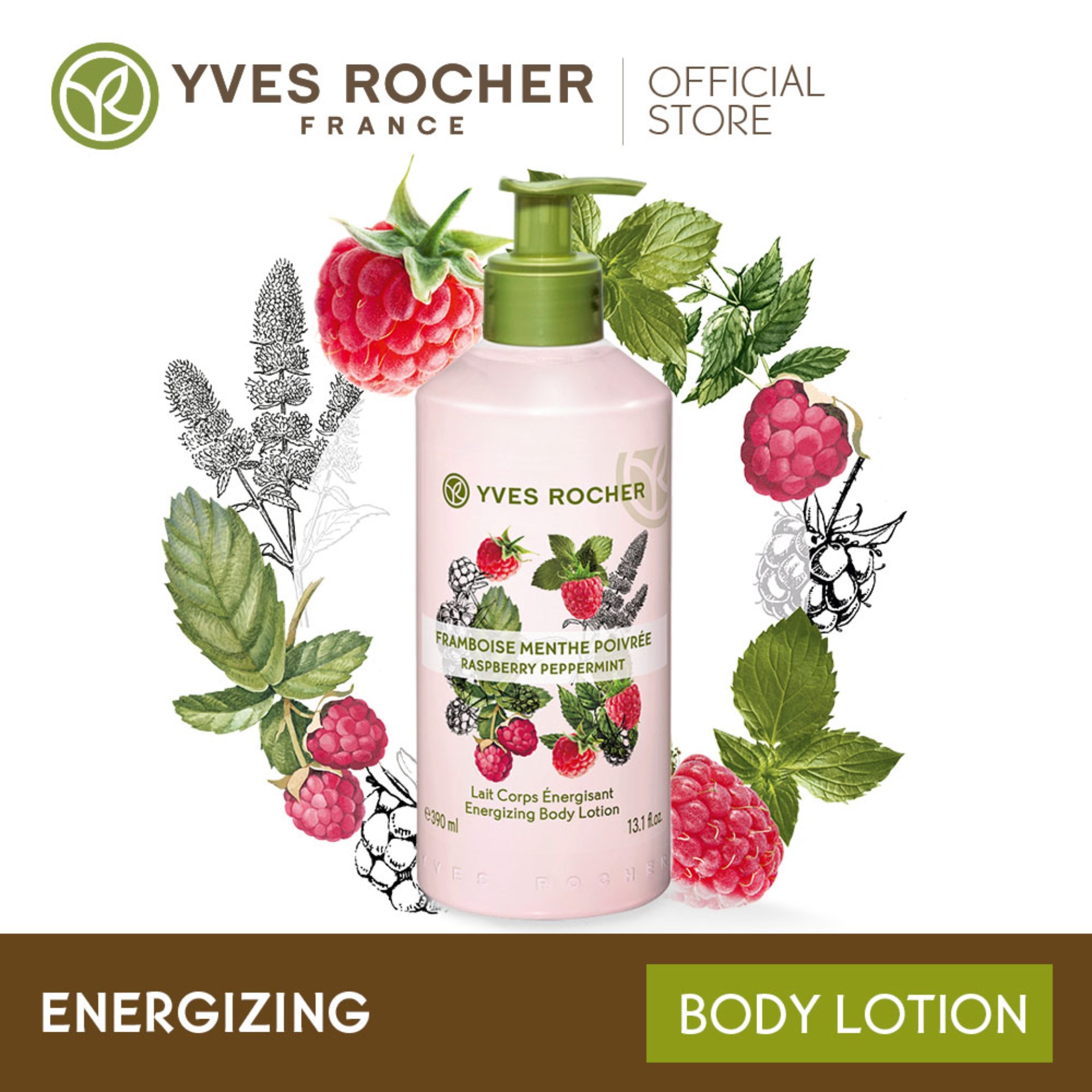 Sữa Dưỡng Thể Yves Rocher Hương Raspberry Peppermint Body Lotione 390ml