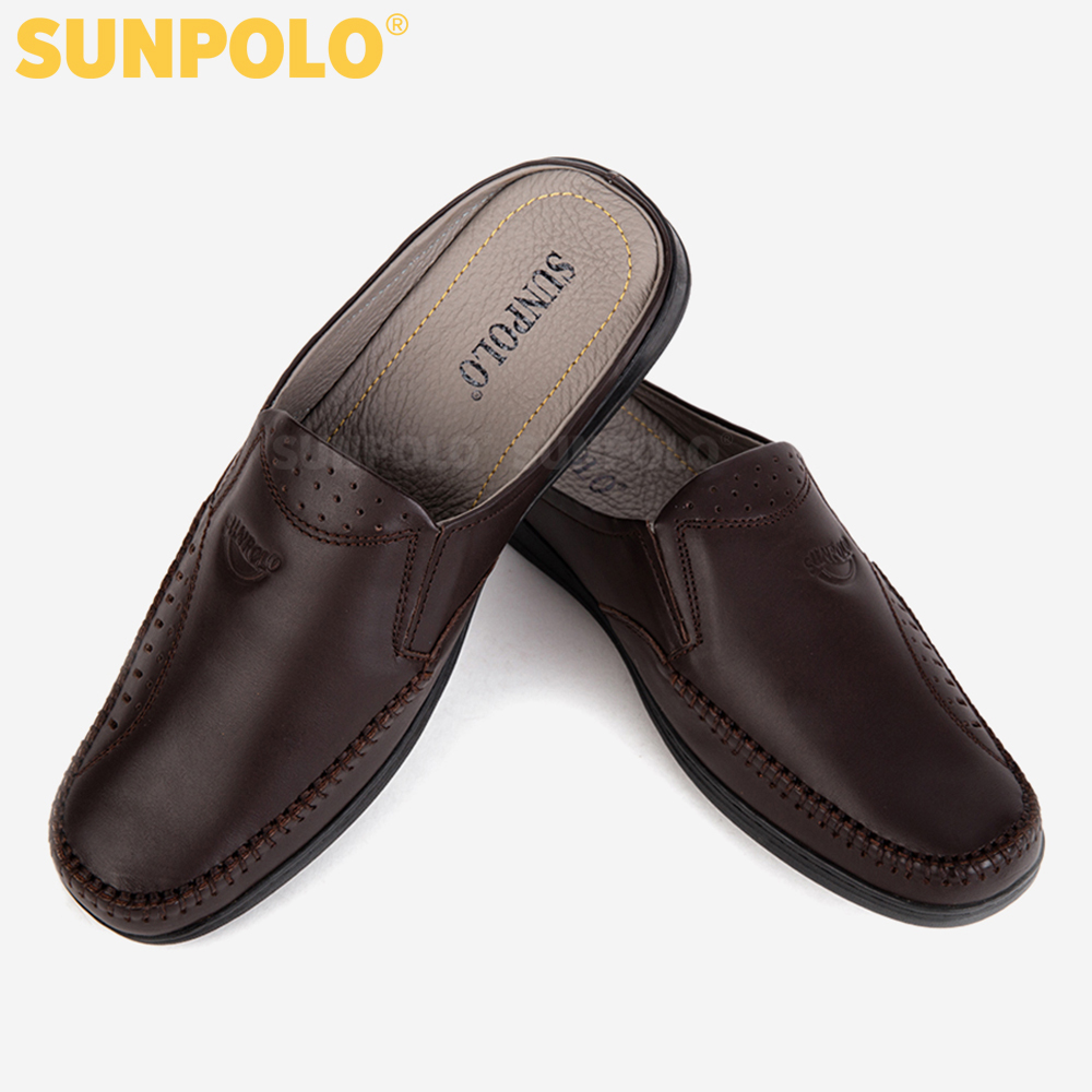 Dép Sapo Nam Da Bò SUNPOLO SPO196