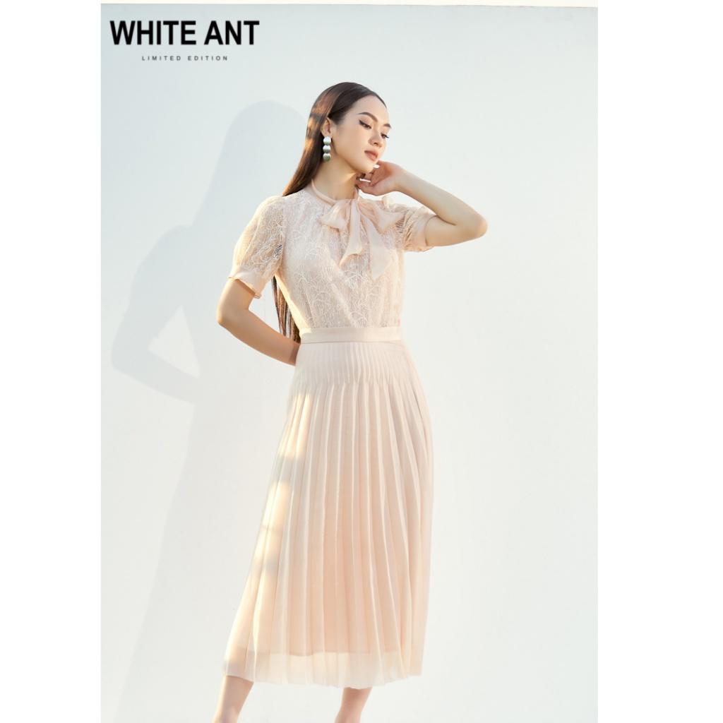 Chân Váy Xếp Ly Thủ Công Nữ WHITE ANT AIRPO SKIRT Chất Liệu Lưới Silk Tulle Japan Mềm Nhẹ, Thoáng Mát 110100029