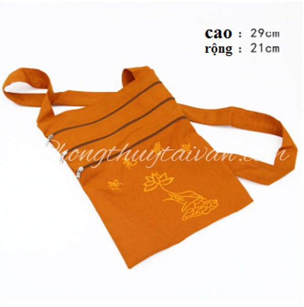 Túi di hành NHÀ SƯ Phật giáo 29cm La hán-Hoa sen