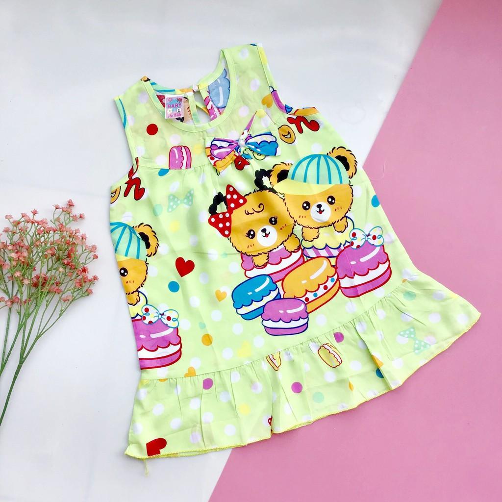 Đầm tôn 2 Da loại 1 mềm, mịn, mát cho bé gái 7-20kg