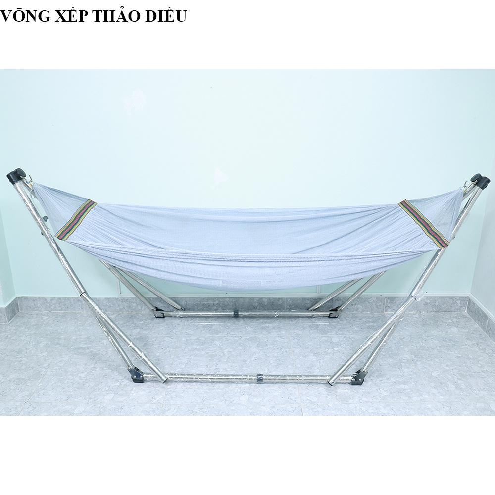 Khung Võng xếp tròn inox VIP phi 32 phiên bản 2022 thương hiệu Võng Xếp Thảo Điều - kv12