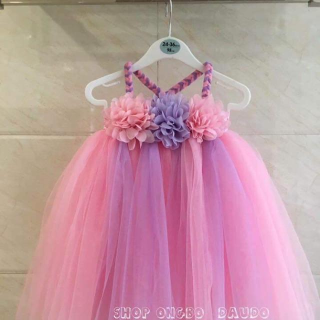 Váy tutu hồng - Hồng,3 tuổi( 13-15kg)