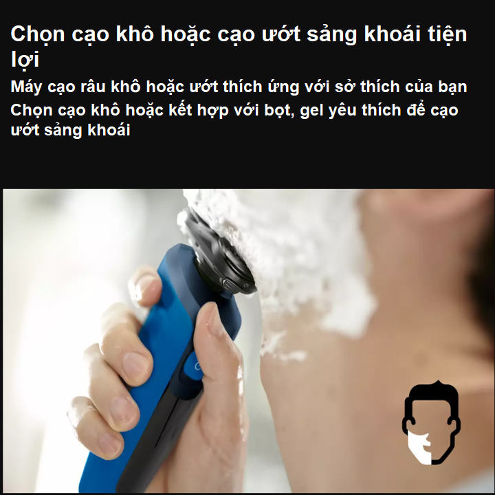 Máy cạo râu khô và ướt thương hiệu cao cấp Philips Hà Lan S5466/03 - Hàng Nhập Khẩu