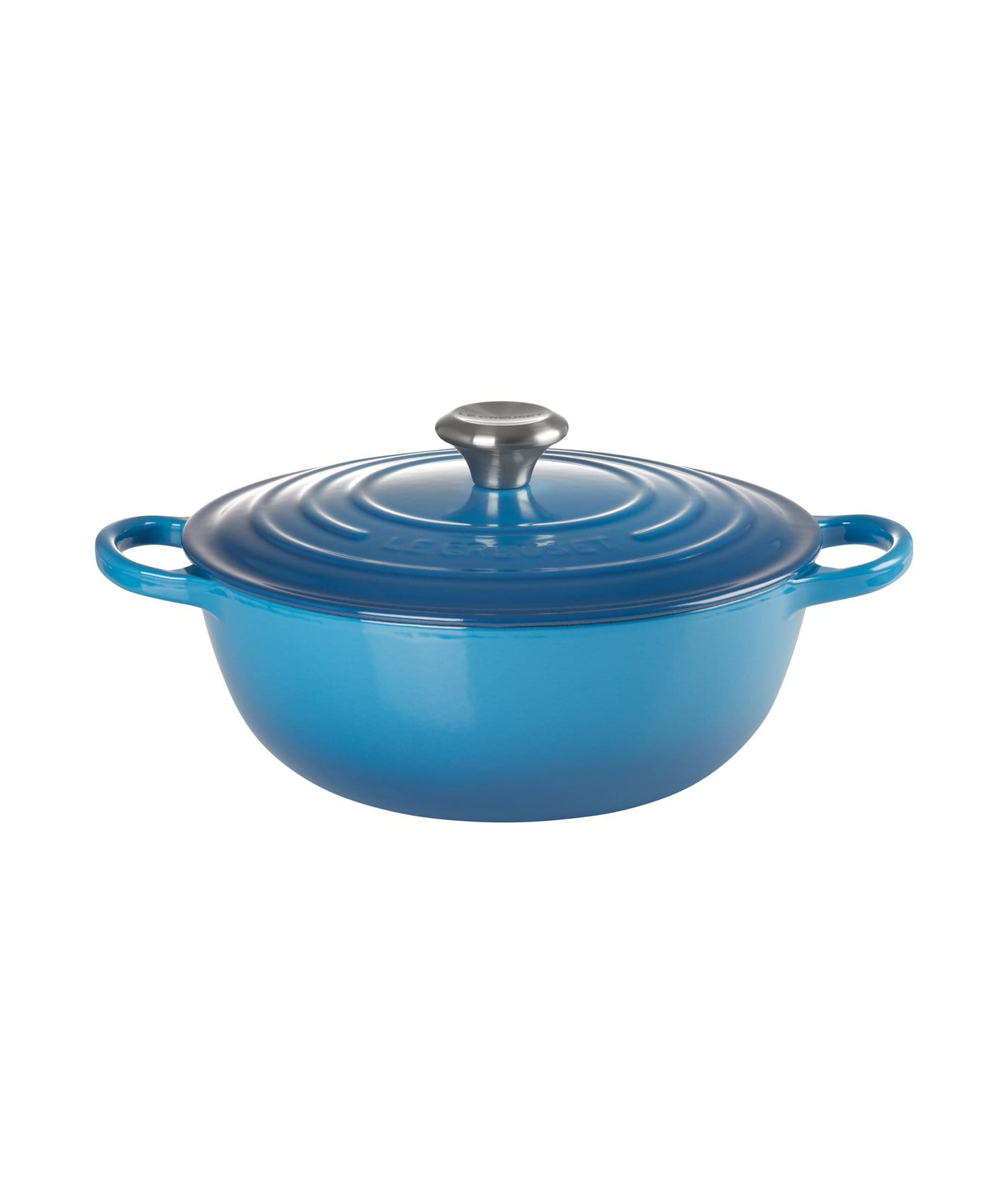 Nồi gang Le Creuset La Marmite,schwarzes Interieur 26cm Marseille Blau Hàng Chính Hãng