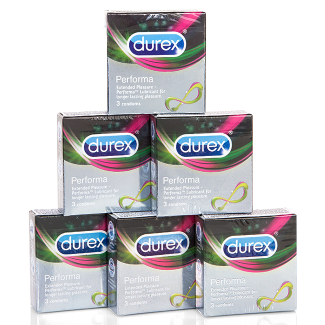 Combo 6 Hộp Bao Cao Su Durex Performa -Tăng Thời Gian (hộp 3 chiếc)