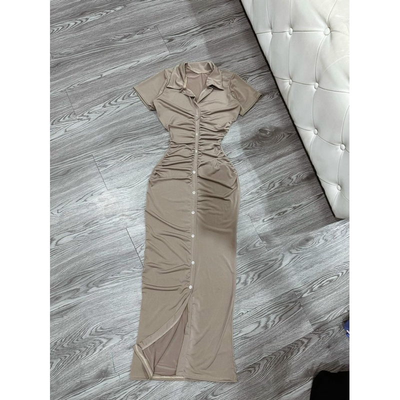 Đầm Body Có Cổ Dáng Dài, Đầm Body Polo Dáng Dài Trang Phục Dự Tiệc
