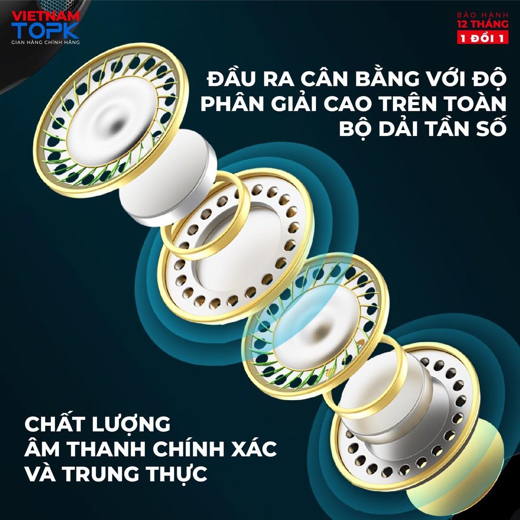 Tai nghe nhét tai có dây TOPK F20 - Chân cắm 3.5mm - Chất liệu TPE dài 1.2m - Hàng chính hãng