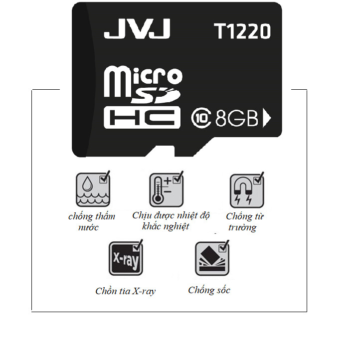 Thẻ nhớ microSDHC JVJ 8G C10  - Thẻ nhớ tốc độ cao