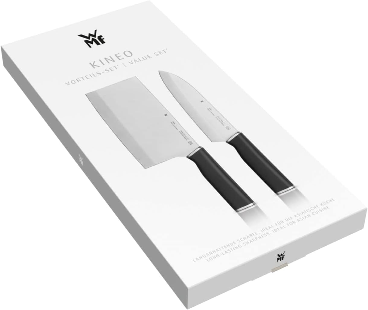 Bộ 2 Dao Bếp WMF WMF Kineo Asian, Dao Chặt 18.5cm và Dao Santoku 18cm, Lưỡi Làm Bằng Thép Không Gỉ, Sắc Bén - 1882229992