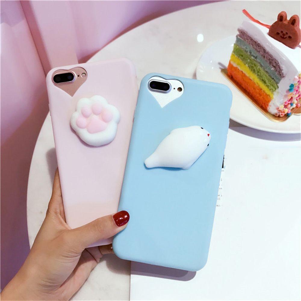 xSquishy 3D Sea Lion kitten Cat Paw Soft Phone Case Cover For iPhone /6/6S/7/7Pu