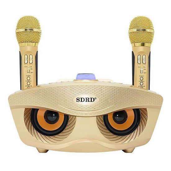Loa kẹo kéo karaoke bluetooth SDRD SD-306 F2 kèm 2 mic không dây - Hàng nhập khẩu