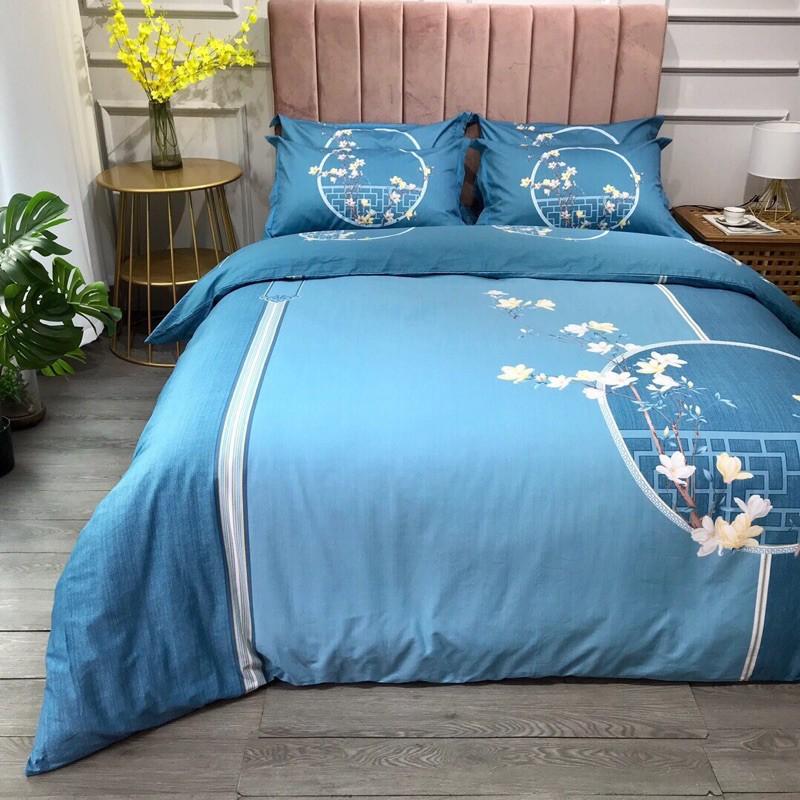 Bộ Chăn Ga Gối Cotton Organic 100%cotton Hàng Nhập Khẩu Cao Cấp 4 Món Sang Trọng