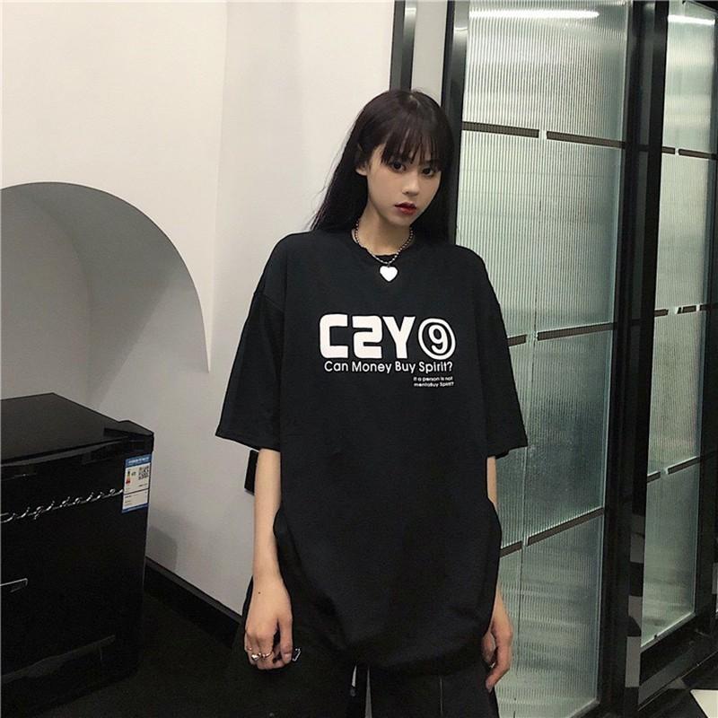 Áo thun nam nữ unisex form rộng tay lỡ phông teen cổ tròn oversize cotton giá rẻ basic đen trắng tee pull C2Y