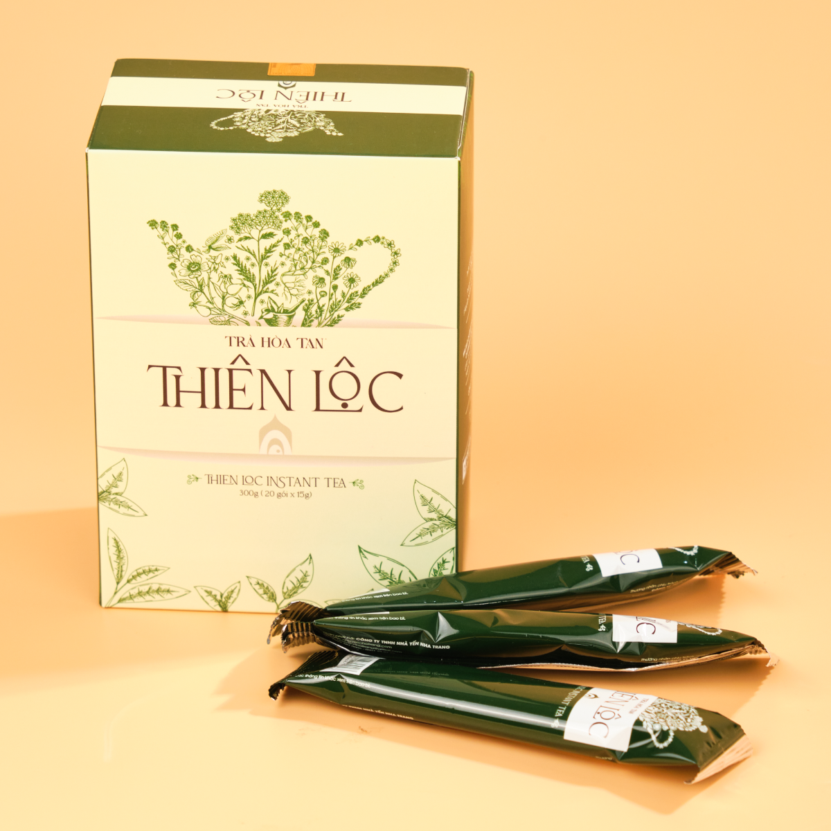 Đặc Sản Khánh Hòa - Trà Hòa Tan Thiên Lộc - Hộp 20 Gói - Trà Thanh Nhiệt - Trà Yến - Nhà Yến Nha Trang - Thương Hiệu Uy Tín - Đặc Sản Yến Sào Khánh Hòa - Yến Sào Chất Luợng