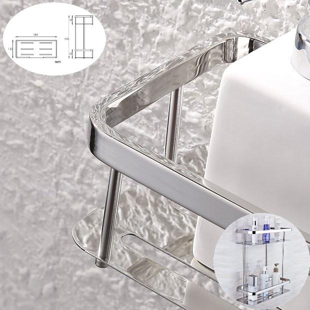 GIÁ ĐỂ ĐỒ NHÀ TẮM 2 TẦNG, GIÁ ĐỂ ĐỒ TREO TƯỜNG INOX 304 CAO CẤP, KỆ INOX THẲNG