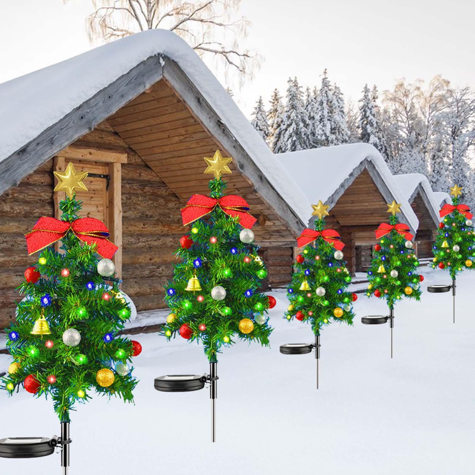 Solar Christmas Tree Lights Outdoor Decoration for Landscaping Porch Outdoor
