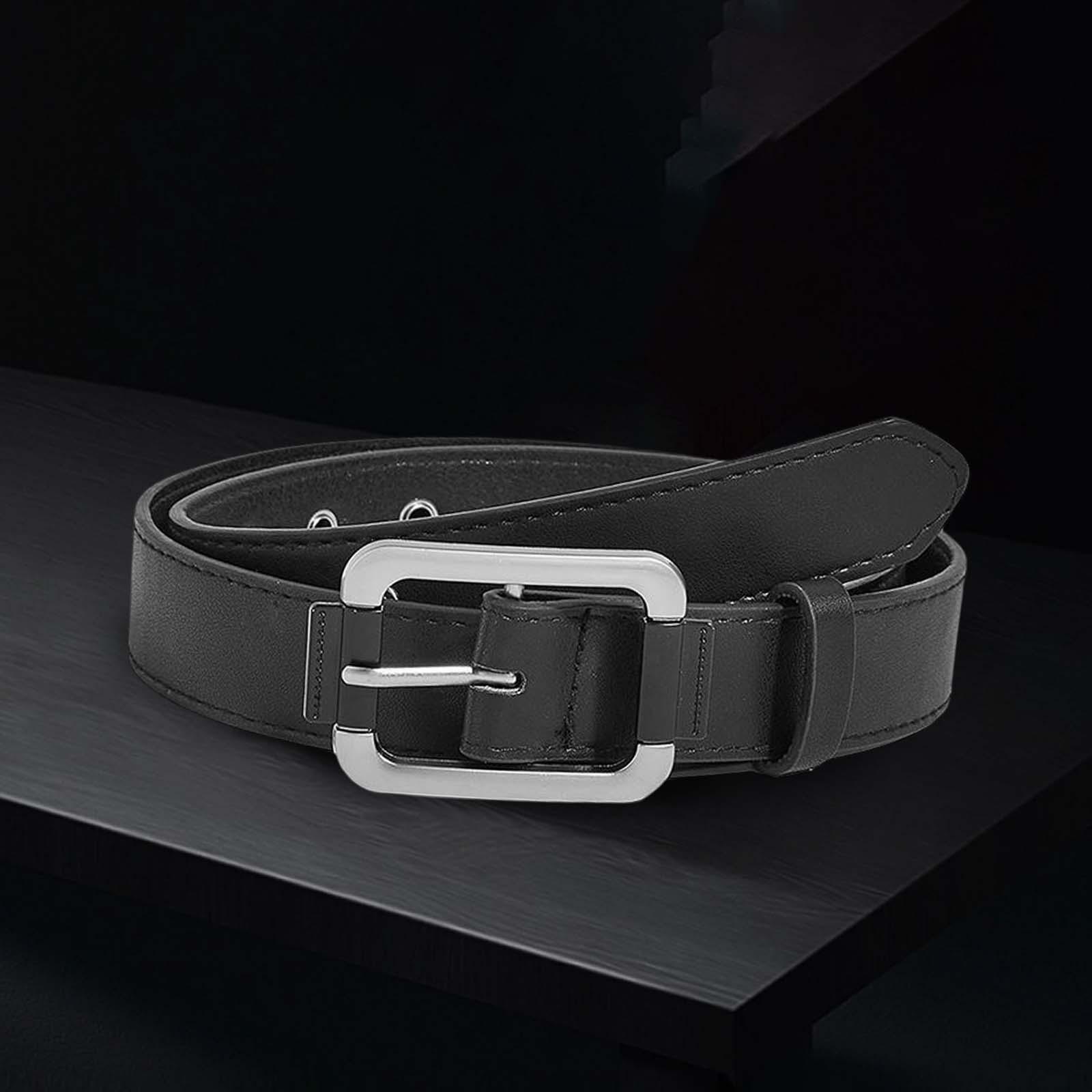 Men Pin Buckle Waist Belt PU Leather Fashion for Coats Daily wearing Street