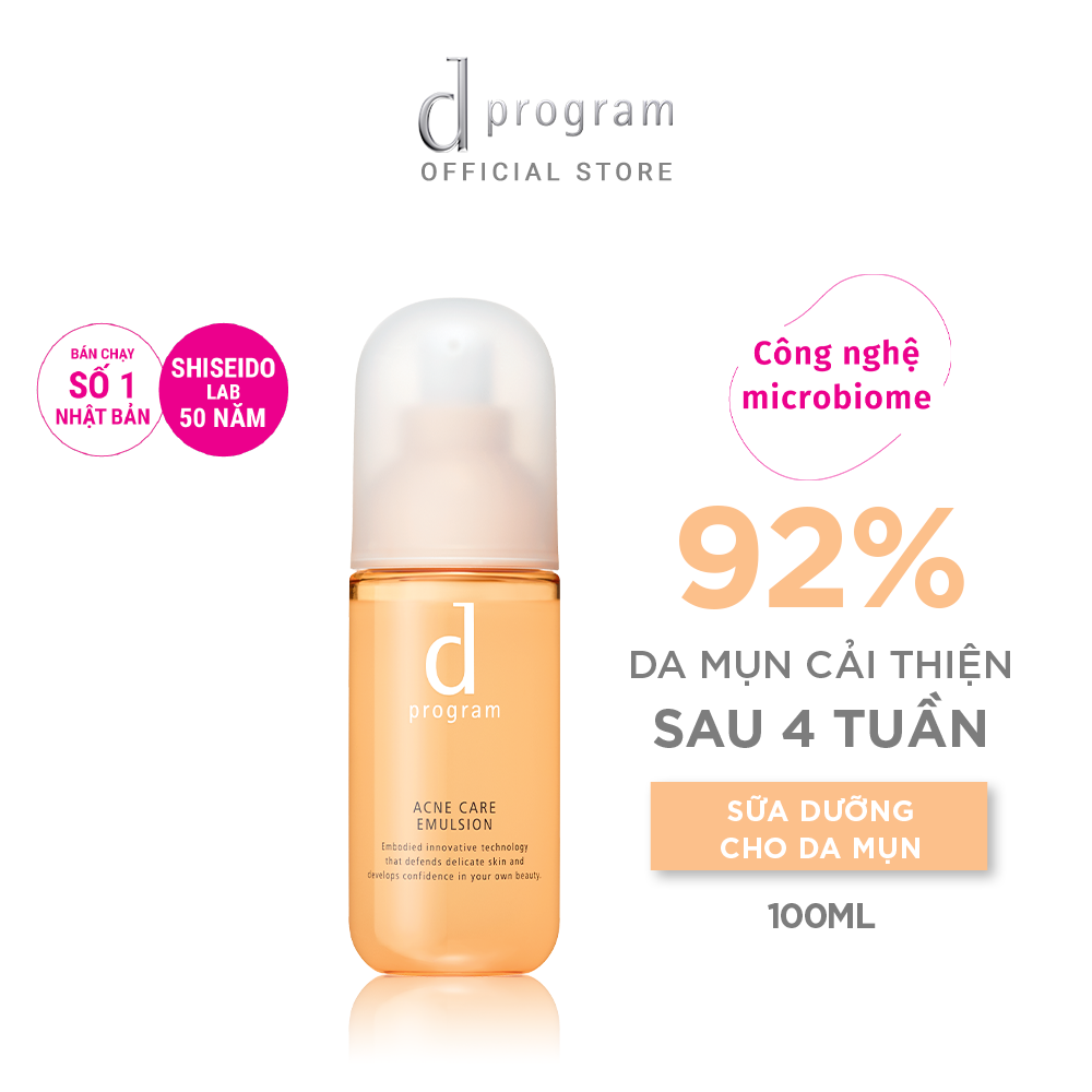 Sữa Dưỡng Cho Da Mụn Nhạy Cảm d program Acne Care Emulsion 100ml