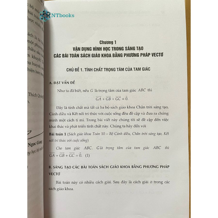 Sách Sáng tạo các bài Toán sách giáo khoa bằng phương pháp vectơ