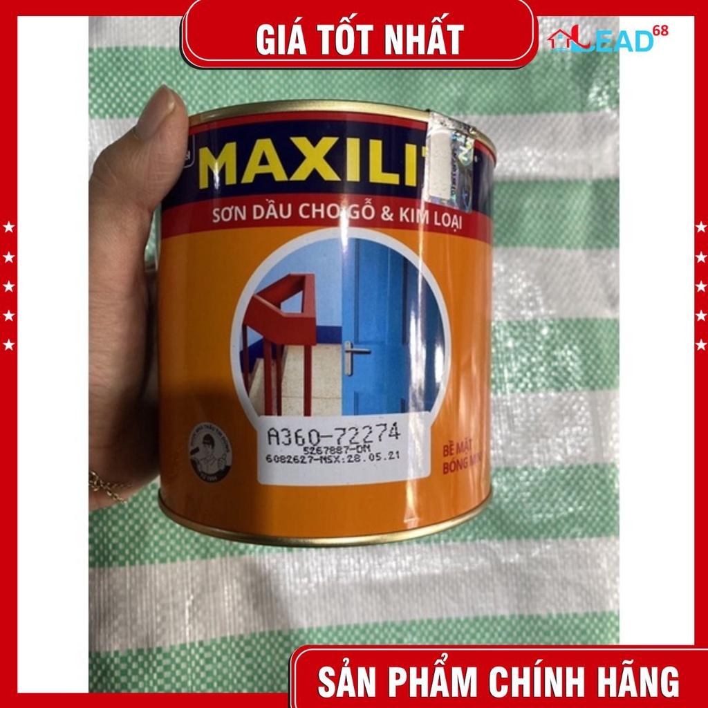 Sơn Maxilite màu cánh gián dùng cho gỗ và sắt hộp 800ml