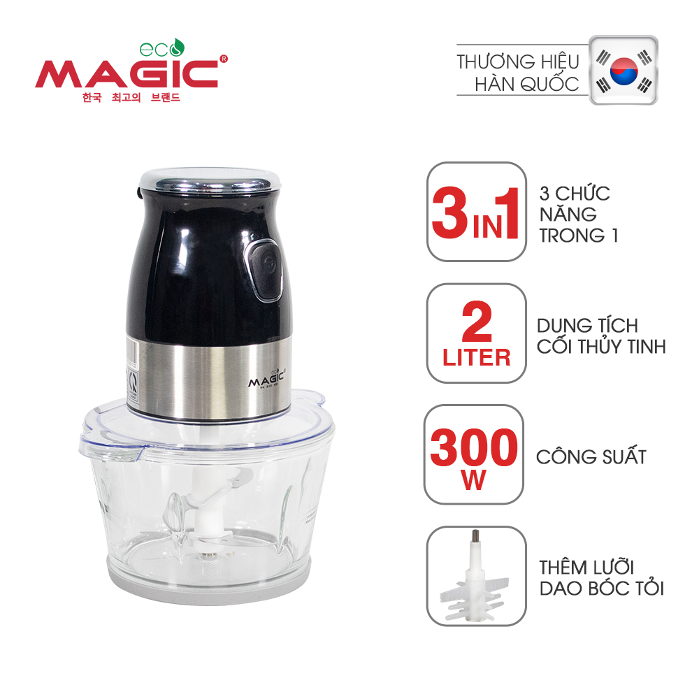 Máy xay thực phẩm đa năng 3in1 Magic Eco AC-16 (2.0 Lít) - Hàng chính hãng