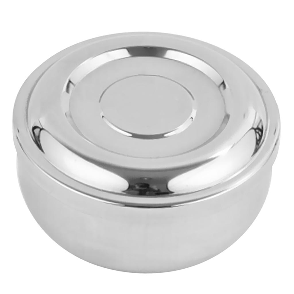 Stainless Steel Bowl Double-walled Insulated Korean Rice Soup Bowl with Lid