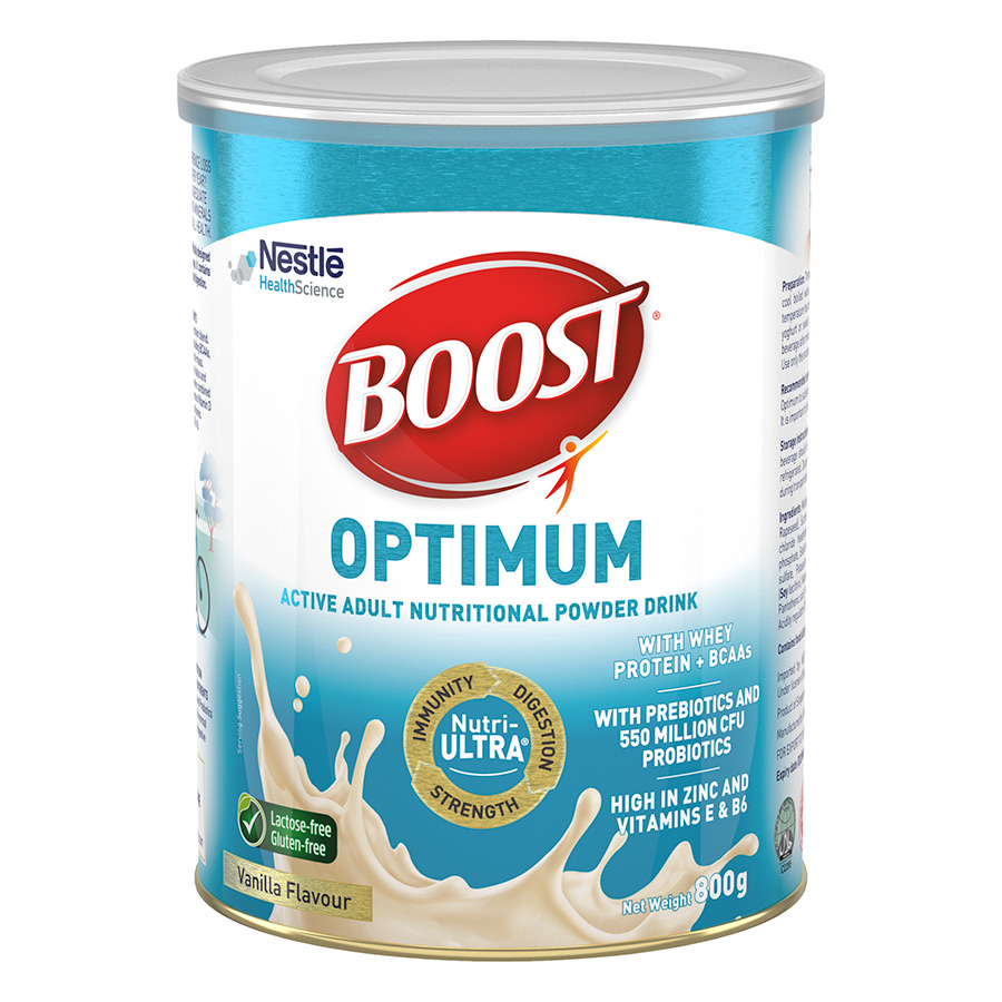 [Mẫu mới] Sản phẩm dinh dưỡng y học Nestlé Boost Optimum bổ sung dinh dưỡng cho người lớn 800g - Tặng gối cao su non