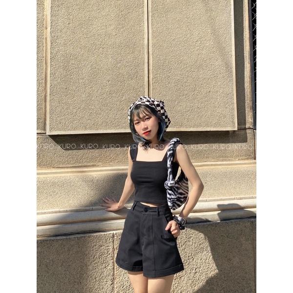 Áo croptop nữ cổ vuông