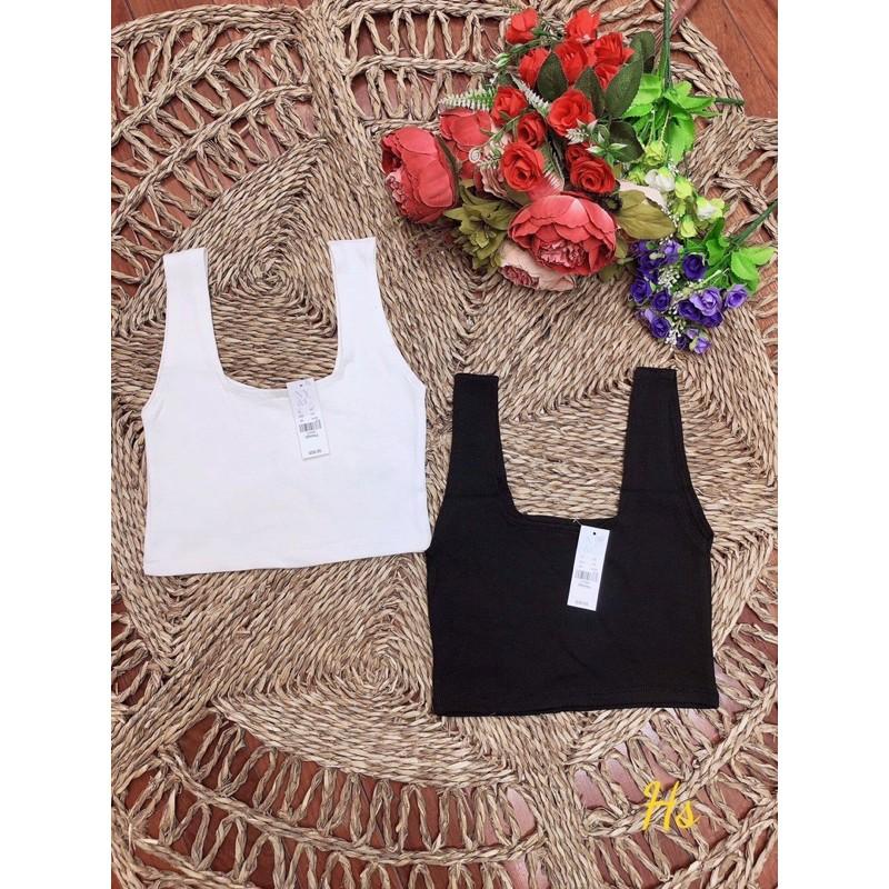 Áo Croptop Nữ Hai Dây Cổ Vuông So Hot Áo Crt Nữ Ba Lỗ Hai Màu Siêu Xinh