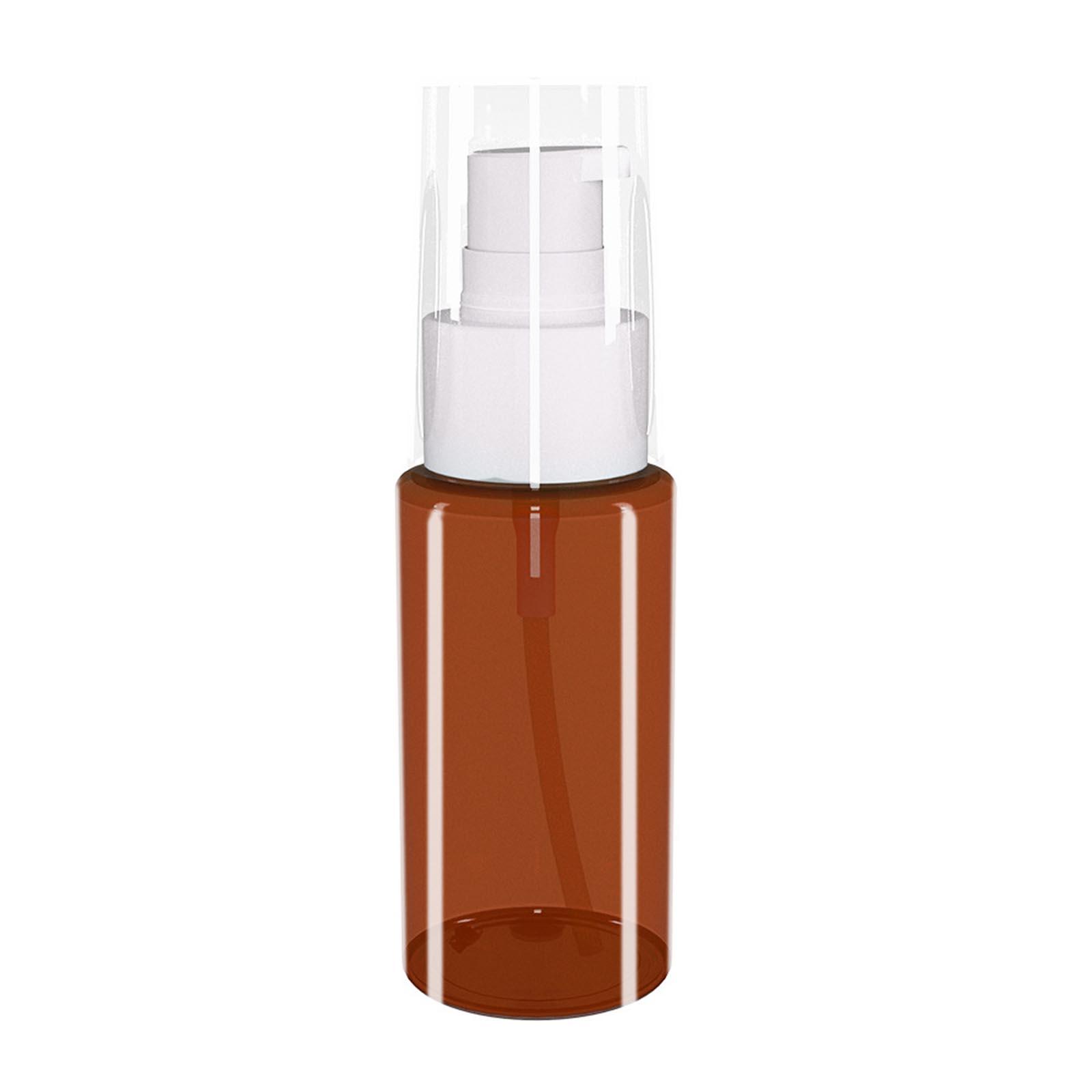 6 chai xịt rỗng bằng nhựa PET màu nâu trong suốt có nắp đậy 60g, dùng đựng dầu gội, sữa rửa mặt, nhỏ gọn tiện dụng