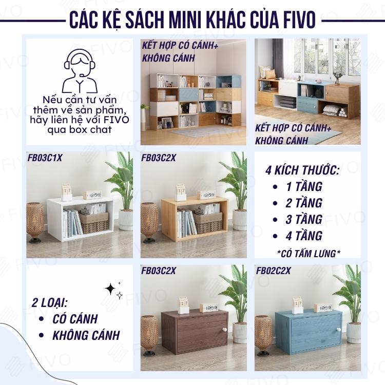 Kệ Tổ Ong Đa Năng Chất Liệu MDF FIVO FB03 Có Cửa Để Đồ Tiện Lợi Dễ Dàng Lắp Ráp, Tấm Lưng Chắc Chắn Chống Bụi, Chống Rơi Rớt Đồ (60x30x36cm) - Hàng Chính Hãng