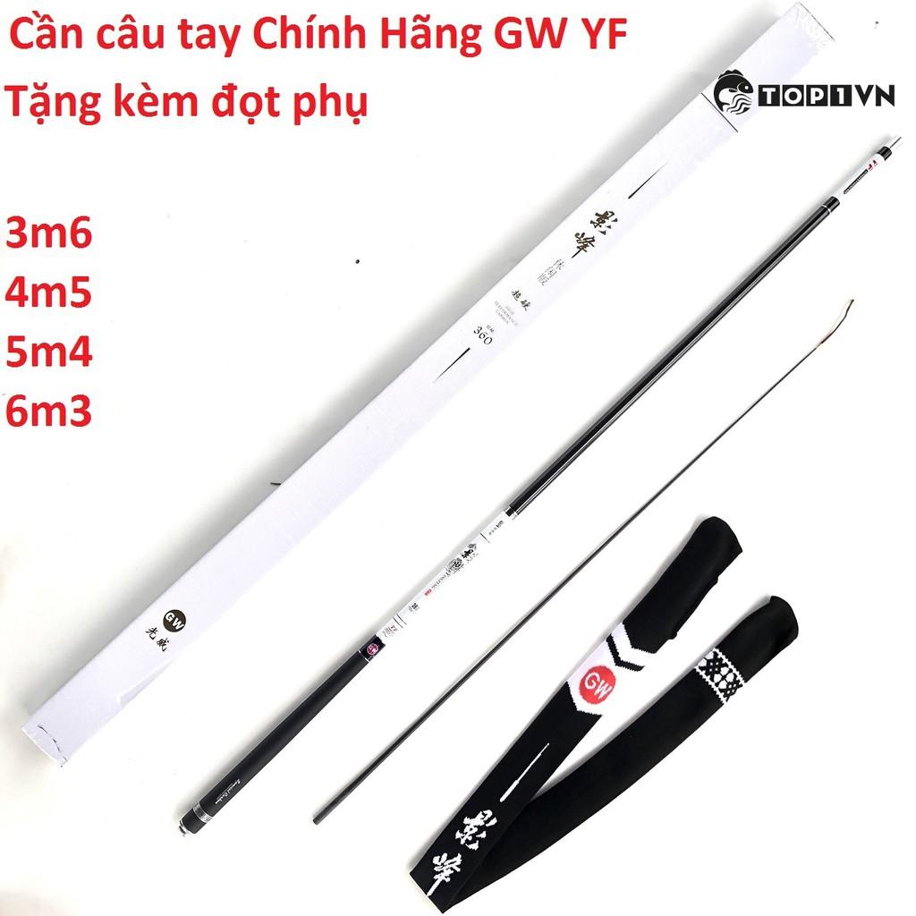 Cần câu tay GW YF , tặng kèm đọt cần , 3m6 - 4m5 - 5m4 - 6m3 Trắng - Top1VN