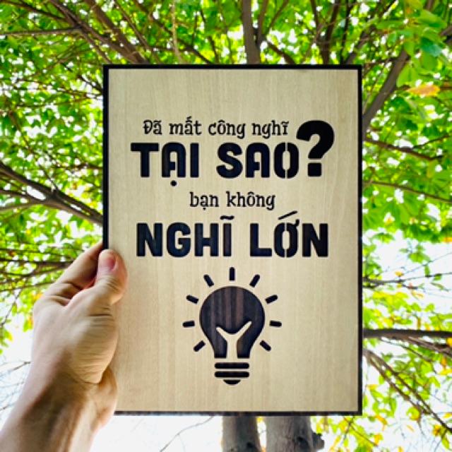 Tranh truyền cảm hứng phát triển bản thân TBIG037 "Đã mất công nghĩ tại sao không nghĩ lớn"