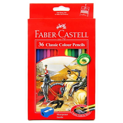 Chì Màu Classic Knight - 36 Màu Dài + Chuốt Faber-Castell-115856