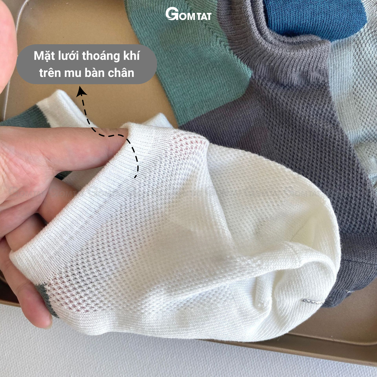 Set 5 đôi tất vớ nam cổ ngắn GOMTAT cao cấp, chất liệu cotton khử mùi kháng khuẩn cực tốt - CHEEMY-NAM-02