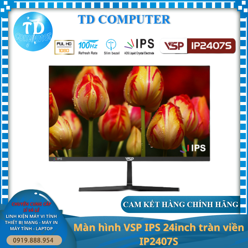 Màn hình Tràn viền Gaming VSP IP2407S 24inch - Hàng chính hãng TECH VISION phân phối